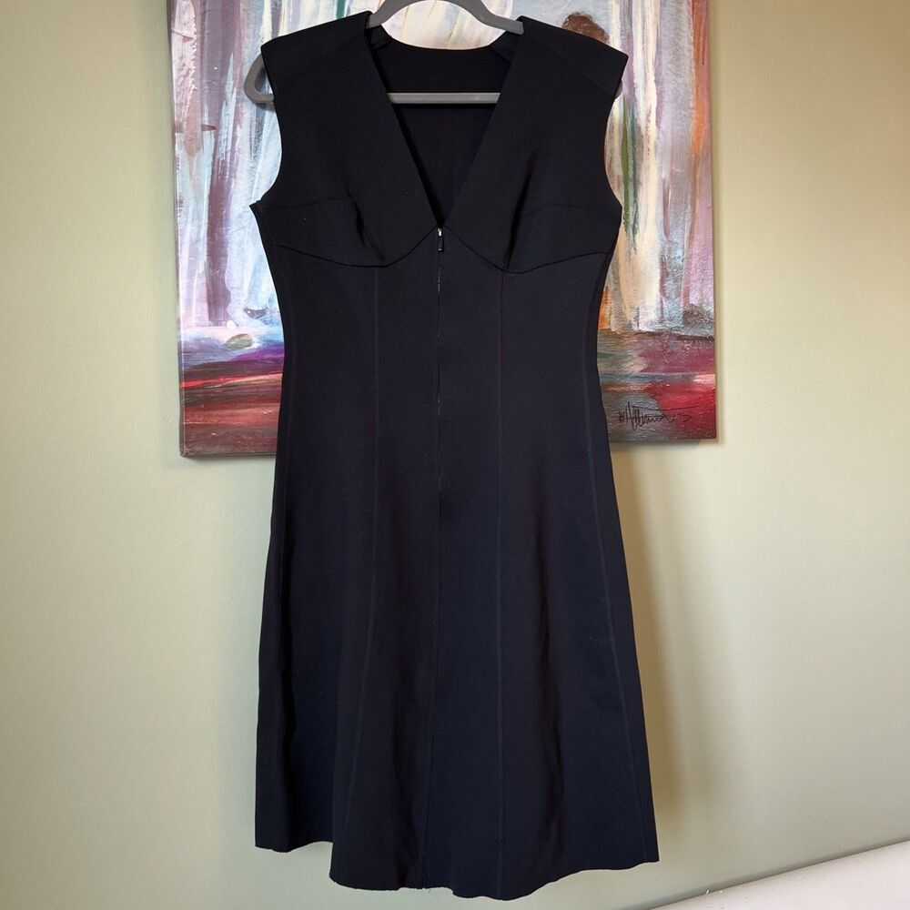 Wolford Sarah Dress Sz 36/S-M Black Front Zip EXCELLENT